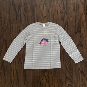 NWT Mi & O Siaomimi Unicorn Stripe LS Tee